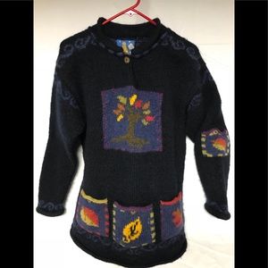 Wool sweater navy blue